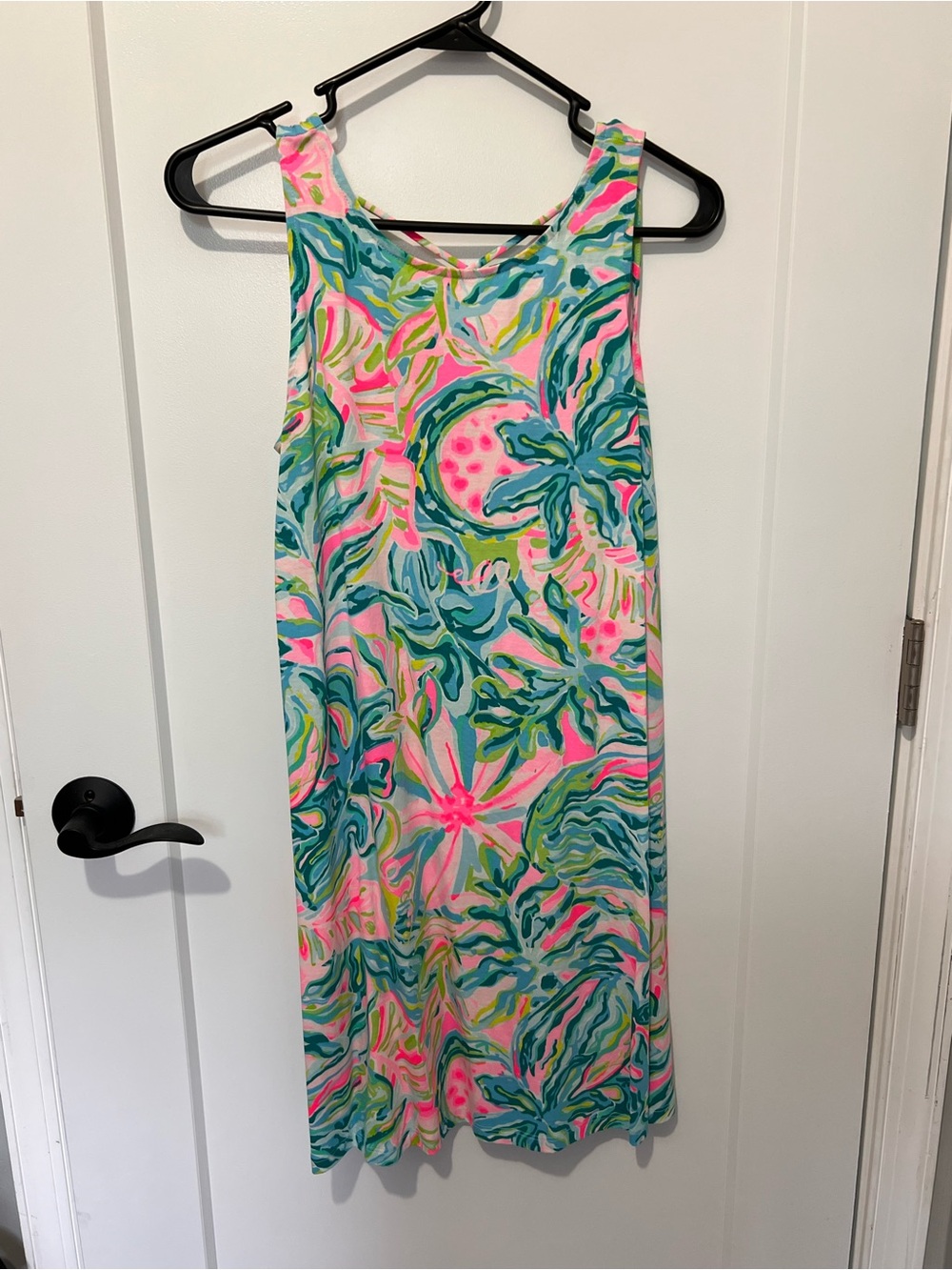 Lilly Pulitzer Pink & Aqua Tropical Print Top